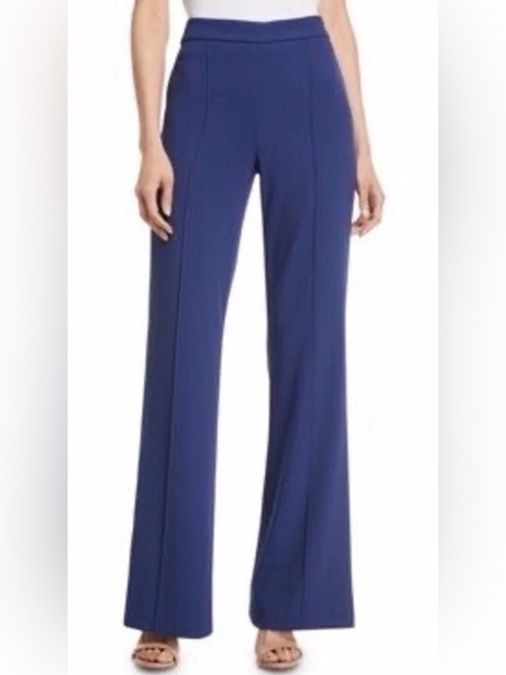 Alice & Olivia Royal Blue Wide Leg Flare Dress Pants Size 4